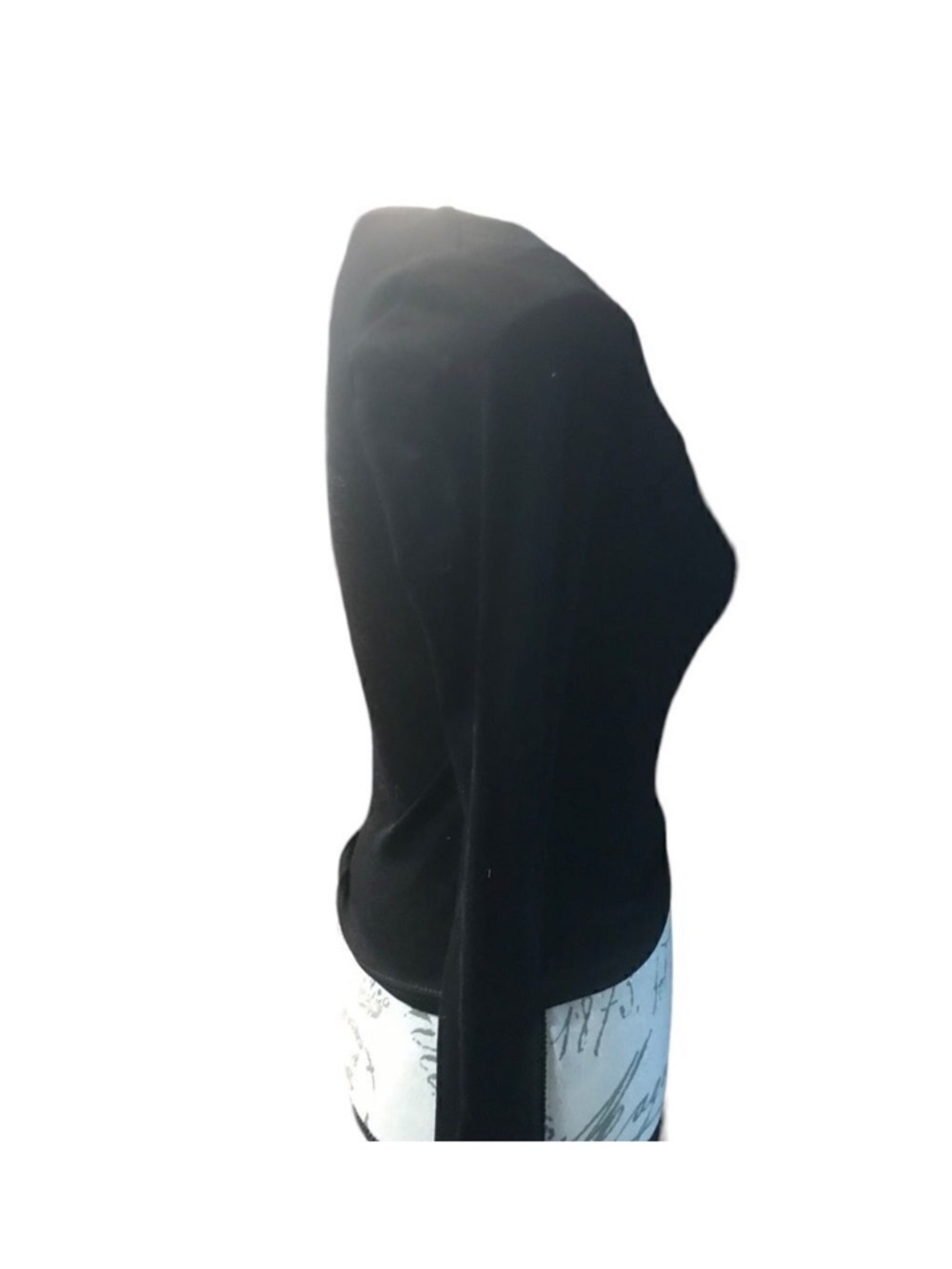 Black Crisscross Long Sleeve Slim Fit Tee - Picture 10 of 10